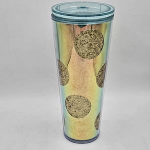 Starbucks collectible gold glitter polka dot venti 24-ounce tumbler